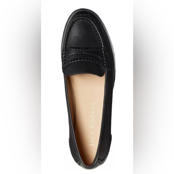 NEW Jack Rogers Women’s Tabby Loafer Black Leather Size 7.5M - Picture 3 of 13